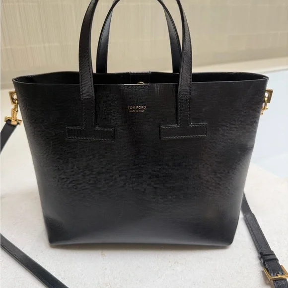 Tom Ford cross body Black Tote with signature “T” straps - Picture 1 of 6